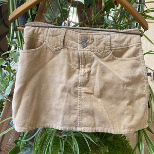 Blue Asphalt Corduroy Skirt